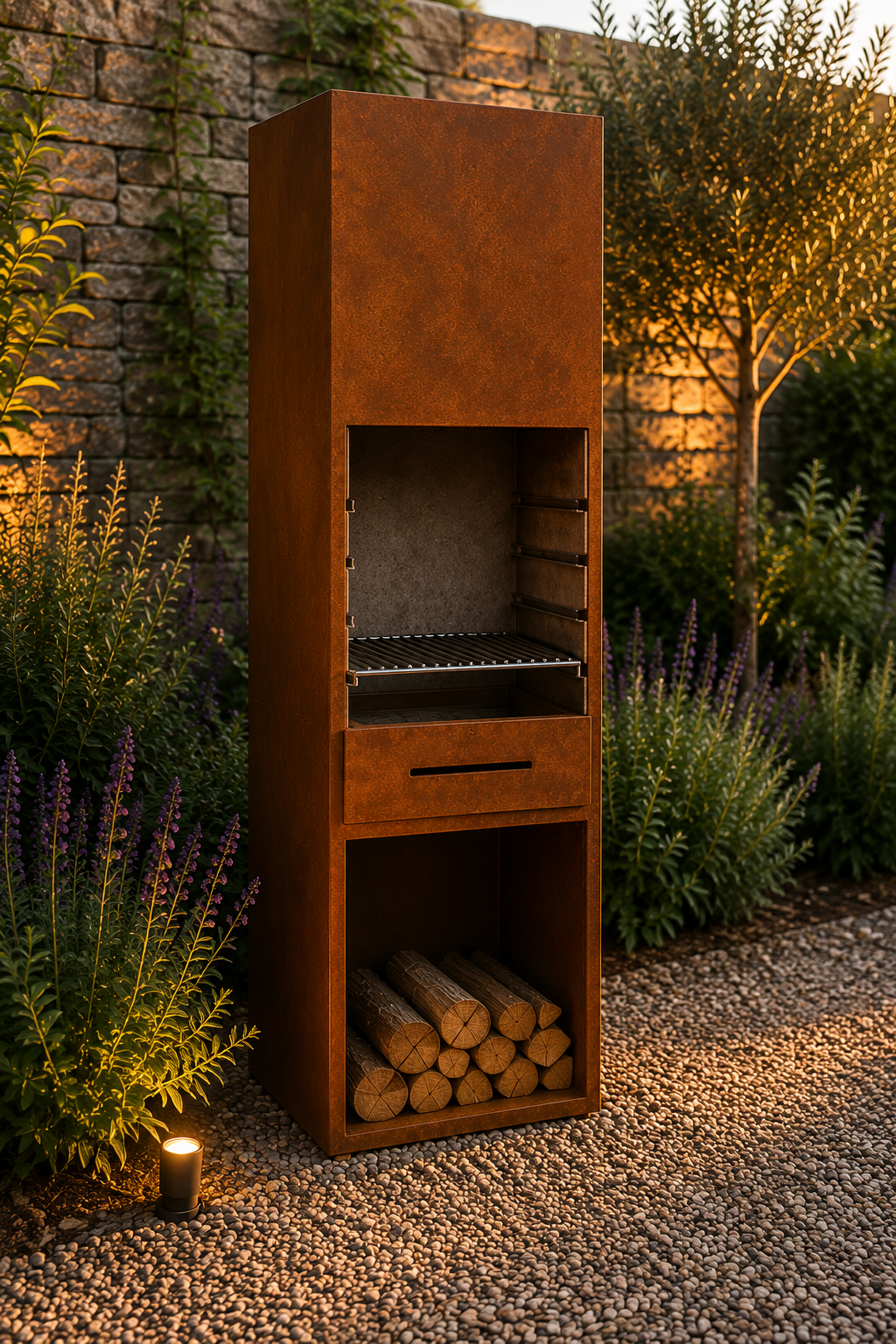 Barbecue haut steel corten france auvergne clermont ferrand produit