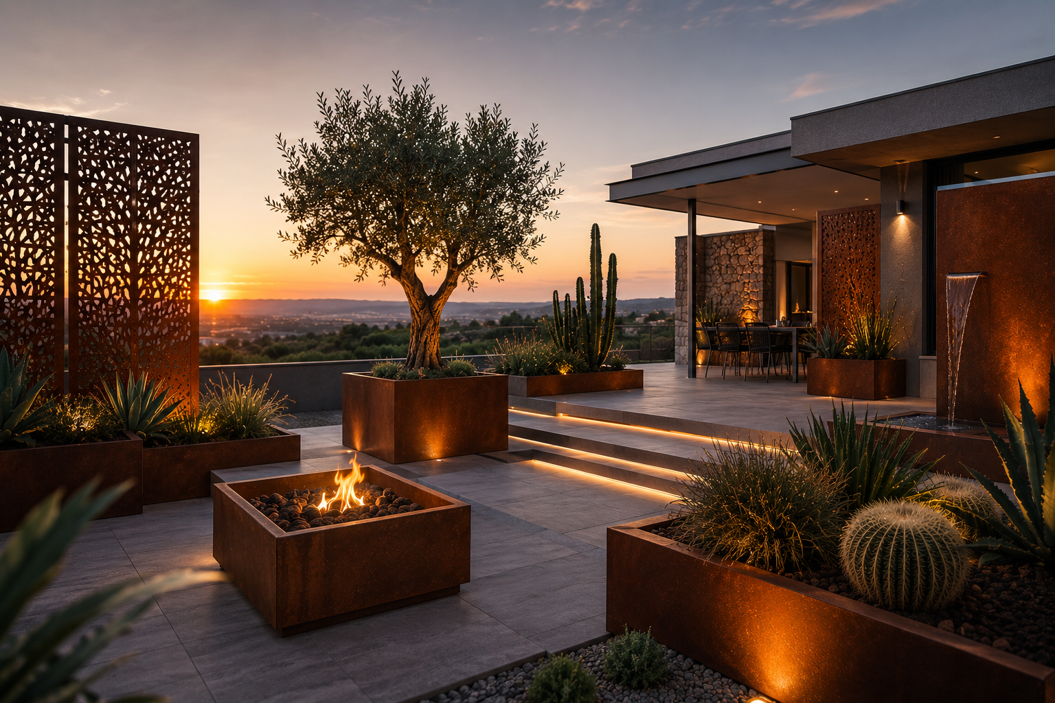 Le corten un metal durable recyclable patine design la collection